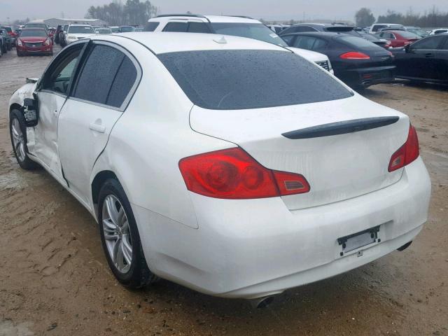 JN1DV6AP7CM810890 - 2012 INFINITI G25 BASE WHITE photo 3