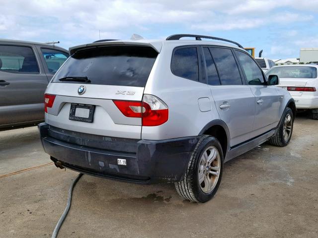 WBXPA93445WD03839 - 2005 BMW X3 3.0I GRAY photo 4