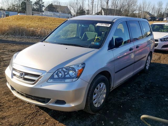 5FNRL38217B033249 - 2007 HONDA ODYSSEY LX GOLD photo 2