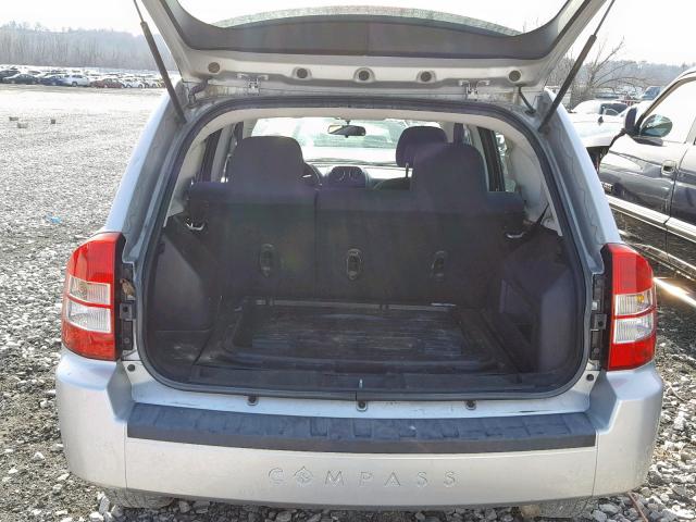 1J4NT4FB1AD560479 - 2010 JEEP COMPASS SP SILVER photo 9
