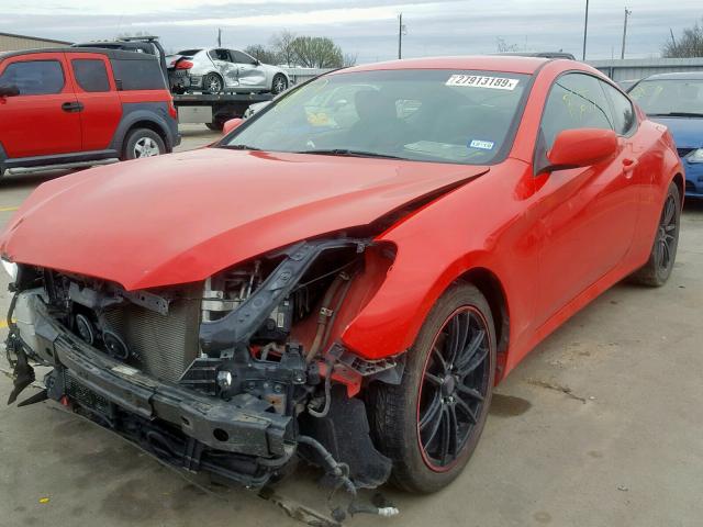 KMHHT6KD8AU037560 - 2010 HYUNDAI GENESIS CO RED photo 2