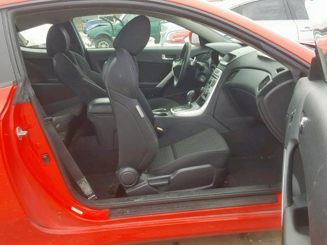 KMHHT6KD8AU037560 - 2010 HYUNDAI GENESIS CO RED photo 5