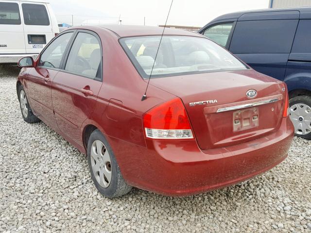 KNAFE121X75421550 - 2007 KIA SPECTRA EX MAROON photo 3