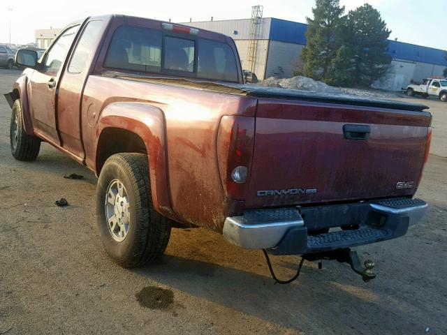 1GTDT19E088177092 - 2008 GMC CANYON BURGUNDY photo 3