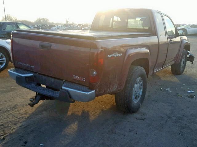 1GTDT19E088177092 - 2008 GMC CANYON BURGUNDY photo 4