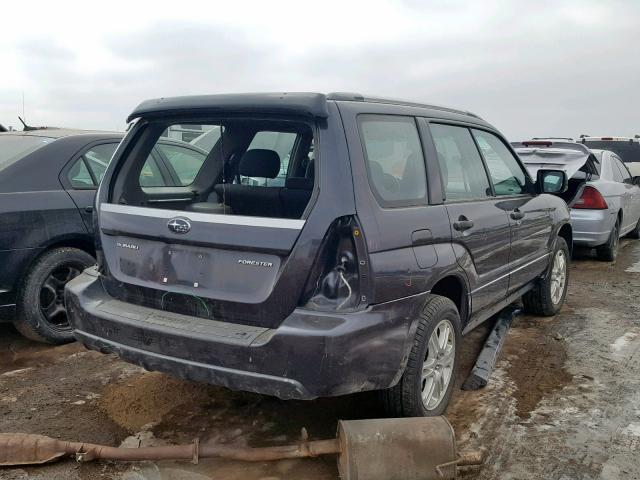 JF1SG66678G721069 - 2008 SUBARU FORESTER S GRAY photo 4