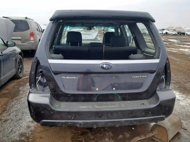 JF1SG66678G721069 - 2008 SUBARU FORESTER S GRAY photo 9