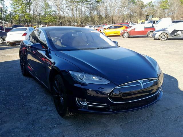 5YJSA1DP9DFP17619 - 2013 TESLA MODEL S Niebieski zdjęcie 1