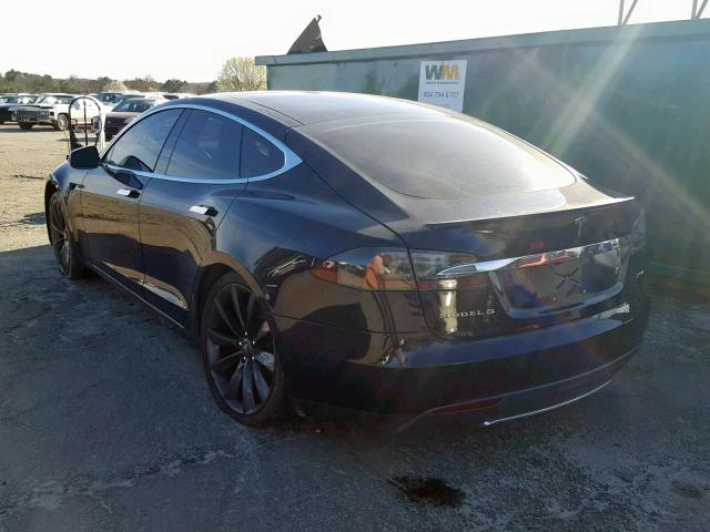 5YJSA1DP9DFP17619 - 2013 TESLA MODEL S Niebieski zdjęcie 3