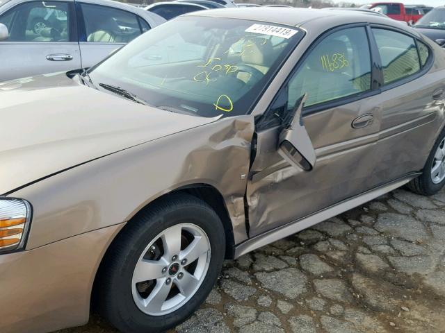 2G2WP552161225770 - 2006 PONTIAC GRAND PRIX BEIGE photo 9
