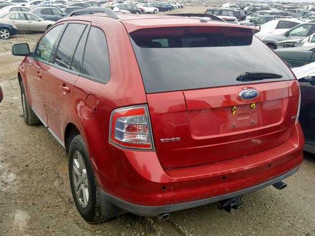 2FMDK38C77BA91462 - 2007 FORD EDGE SEL BURGUNDY photo 3