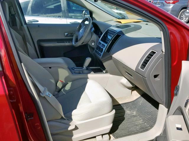 2FMDK38C77BA91462 - 2007 FORD EDGE SEL BURGUNDY photo 5