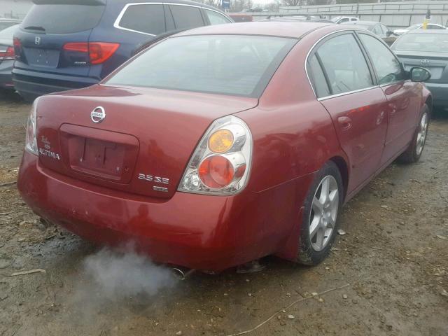 1N4BL11DX4C195378 - 2004 NISSAN ALTIMA SE RED photo 4