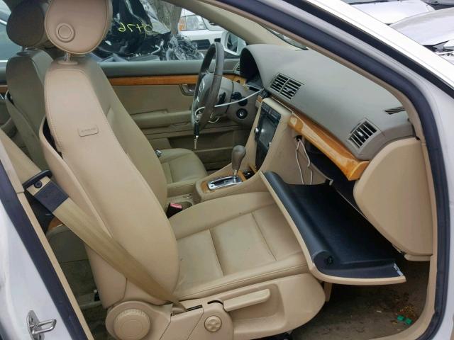 WAUAF78E48A134105 - 2008 AUDI A4 2.0T WHITE photo 5