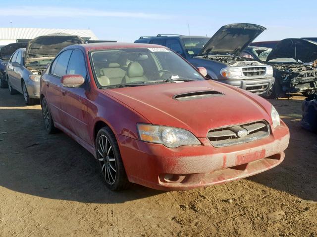 4S3BL676954213218 - 2005 SUBARU LEGACY GT RED photo 1