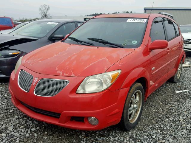 5Y2SL63805Z418145 - 2005 PONTIAC VIBE RED photo 2