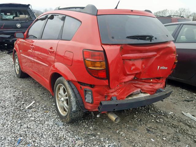 5Y2SL63805Z418145 - 2005 PONTIAC VIBE RED photo 3