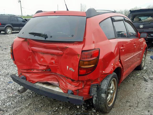 5Y2SL63805Z418145 - 2005 PONTIAC VIBE RED photo 4