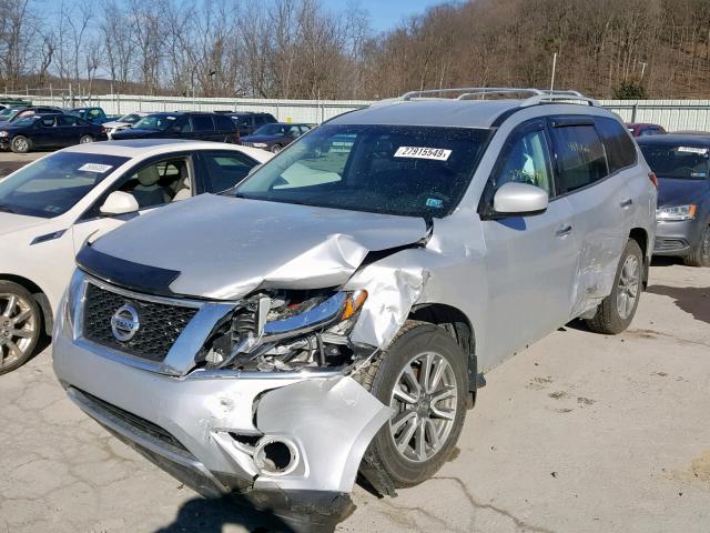 5N1AR2MM6EC665456 - 2014 NISSAN PATHFINDER SILVER photo 2