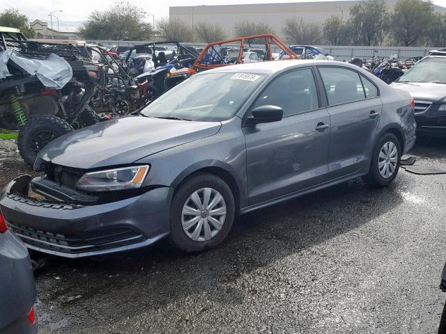 3VW2K7AJ8FM421969 - 2015 VOLKSWAGEN JETTA BASE GRAY photo 2