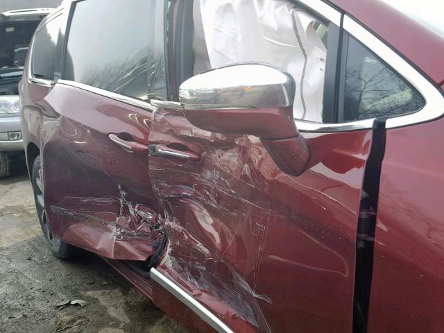 2C4RC1GG1KR526444 - 2019 CHRYSLER PACIFICA L BURGUNDY photo 9