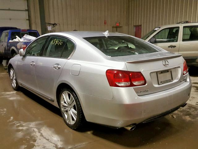 JTHBC96S775009688 - 2007 LEXUS GS 450H SILVER photo 3