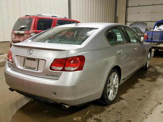 JTHBC96S775009688 - 2007 LEXUS GS 450H SILVER photo 4