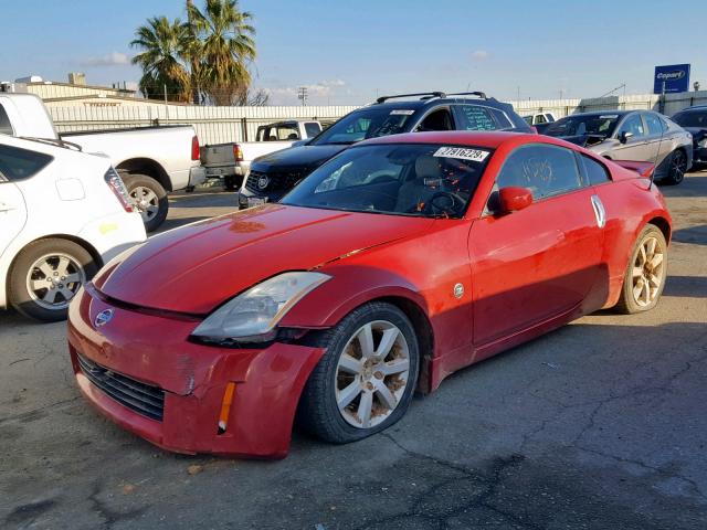 JN1AZ34E83T019029 - 2003 NISSAN 350Z COUPE RED photo 2