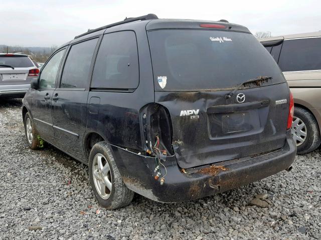 JM3LW28A130361351 - 2003 MAZDA MPV WAGON BLACK photo 3