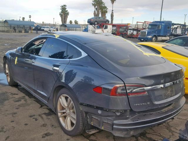 5YJSA1S17EFP41112 - 2014 TESLA MODEL S GRAY photo 3