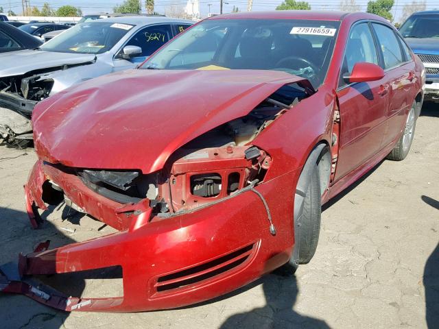 2G1WB5E3XE1183254 - 2014 CHEVROLET IMPALA LIM RED photo 2