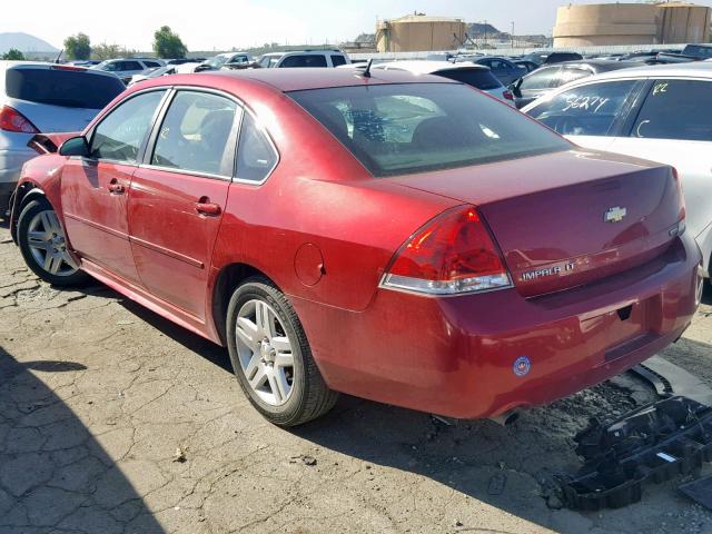 2G1WB5E3XE1183254 - 2014 CHEVROLET IMPALA LIM RED photo 3