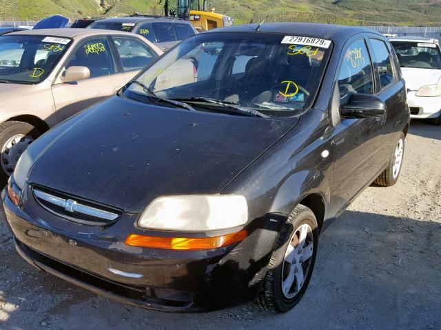 KL1TD66686B557775 - 2006 CHEVROLET AVEO BASE შავი ფოტო 2