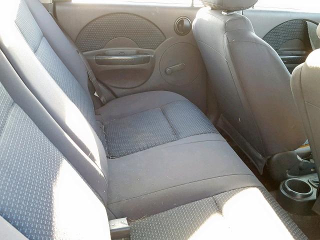 KL1TD66686B557775 - 2006 CHEVROLET AVEO BASE შავი ფოტო 6