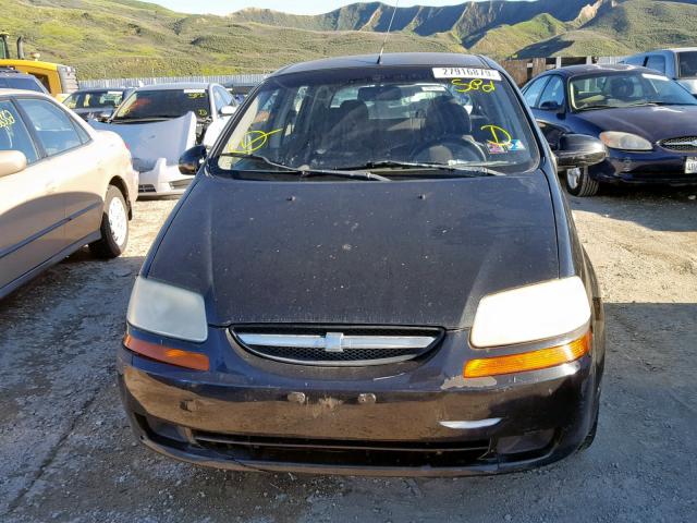 KL1TD66686B557775 - 2006 CHEVROLET AVEO BASE შავი ფოტო 9