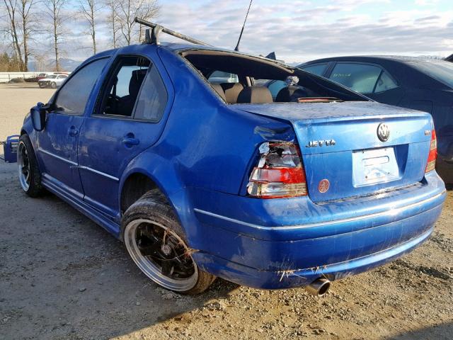 3VWSE69MX5M063417 - 2005 VOLKSWAGEN JETTA GLI BLUE photo 3