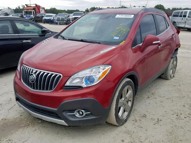 KL4CJCSB2FB124594 - 2015 BUICK ENCORE RED photo 2