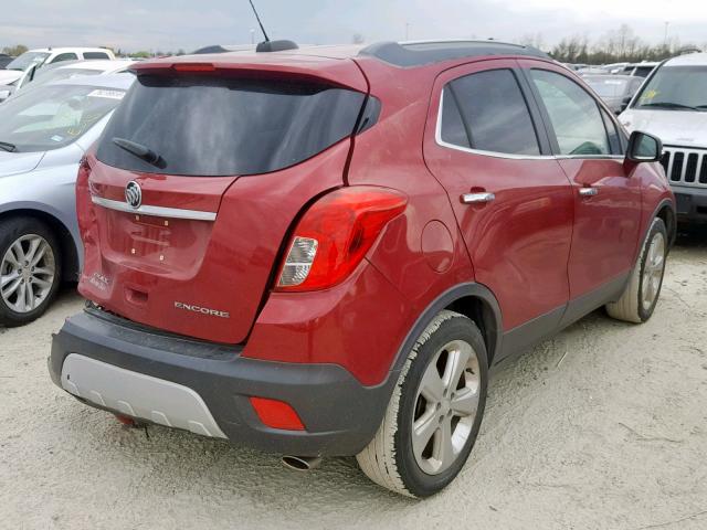 KL4CJCSB2FB124594 - 2015 BUICK ENCORE RED photo 4