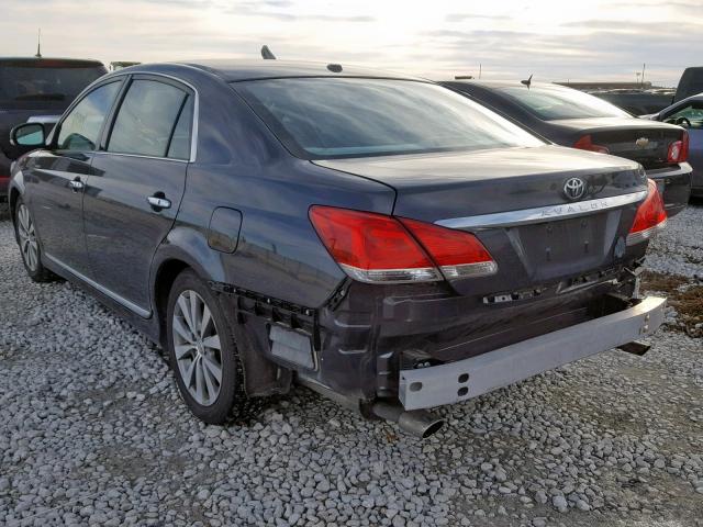 4T1BK3DB5BU397471 - 2011 TOYOTA AVALON BAS GRAY photo 3