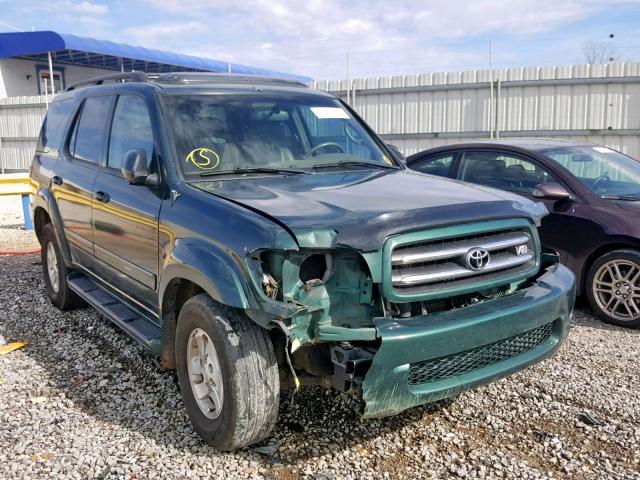 5TDZT38A81S033940 - 2001 TOYOTA SEQUOIA LI GREEN photo 1