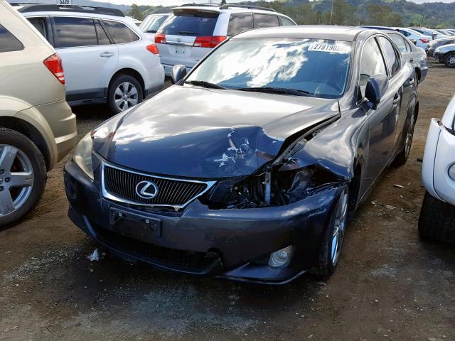 JTHBE262682016054 - 2008 LEXUS IS 350 GRAY photo 2