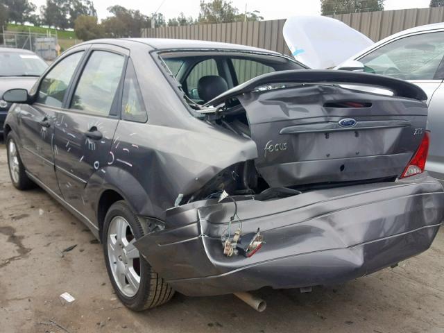 1FAHP38323W192690 - 2003 FORD FOCUS ZTS GRAY photo 3