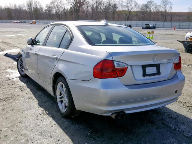 WBAVA33588P142236 - 2008 BMW 328 I SILVER photo 3