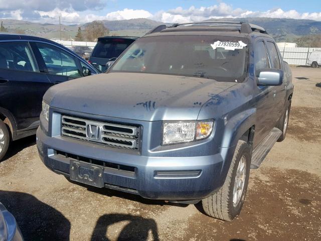 2HJYK16546H513497 - 2006 HONDA RIDGELINE BLUE photo 2