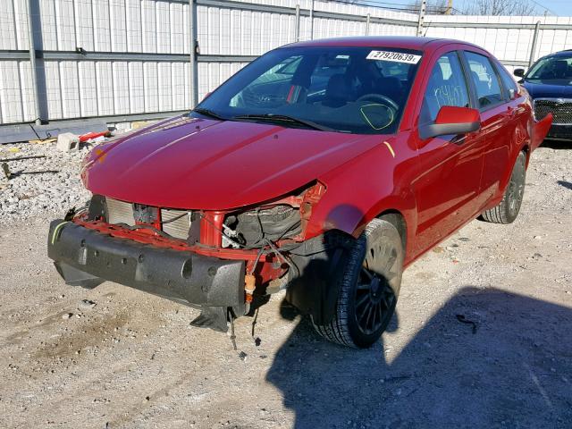 1FAHP3GN6AW118351 - 2010 FORD FOCUS SES RED photo 2