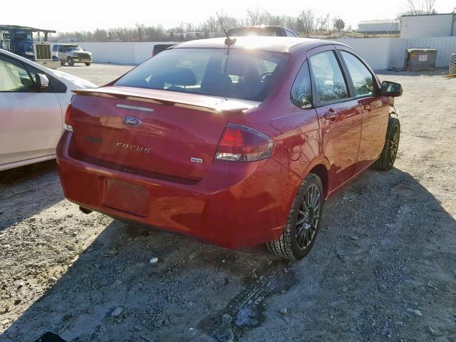 1FAHP3GN6AW118351 - 2010 FORD FOCUS SES RED photo 4