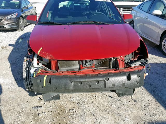 1FAHP3GN6AW118351 - 2010 FORD FOCUS SES RED photo 9