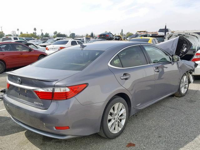 JTHBW1GG4E2048479 - 2014 LEXUS ES 300H GRAY photo 4