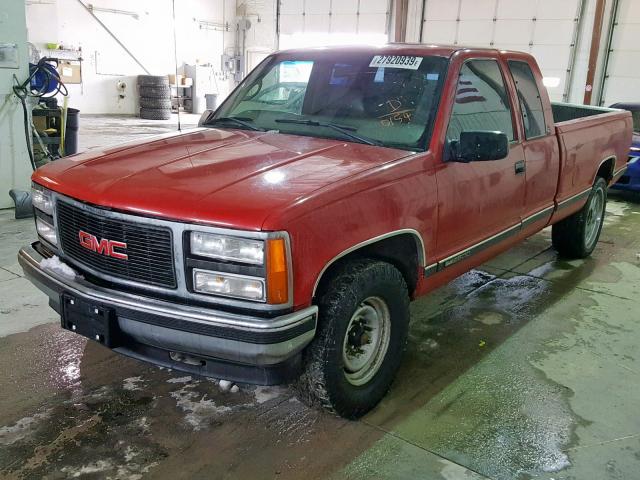 1GTGC29RXWE560154 - 1998 GMC SIERRA C25 RED photo 2