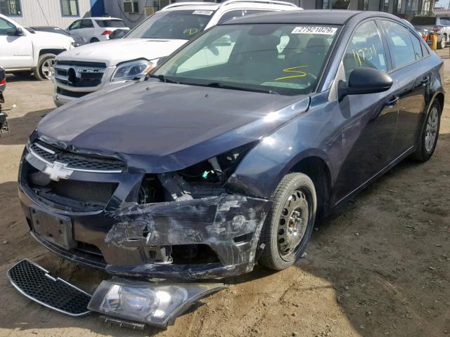 1G1PA5SGXE7146352 - 2014 CHEVROLET CRUZE LS BLUE photo 2